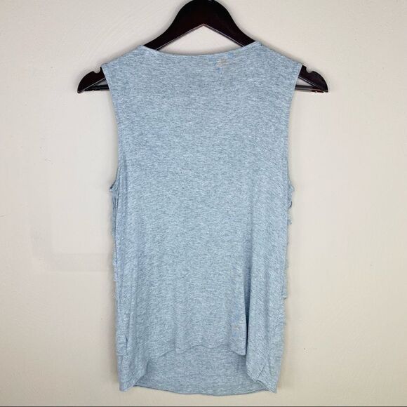 Chico’s Tiered Front Jersey Knit Tank Top Gray - Picture 6 of 10
